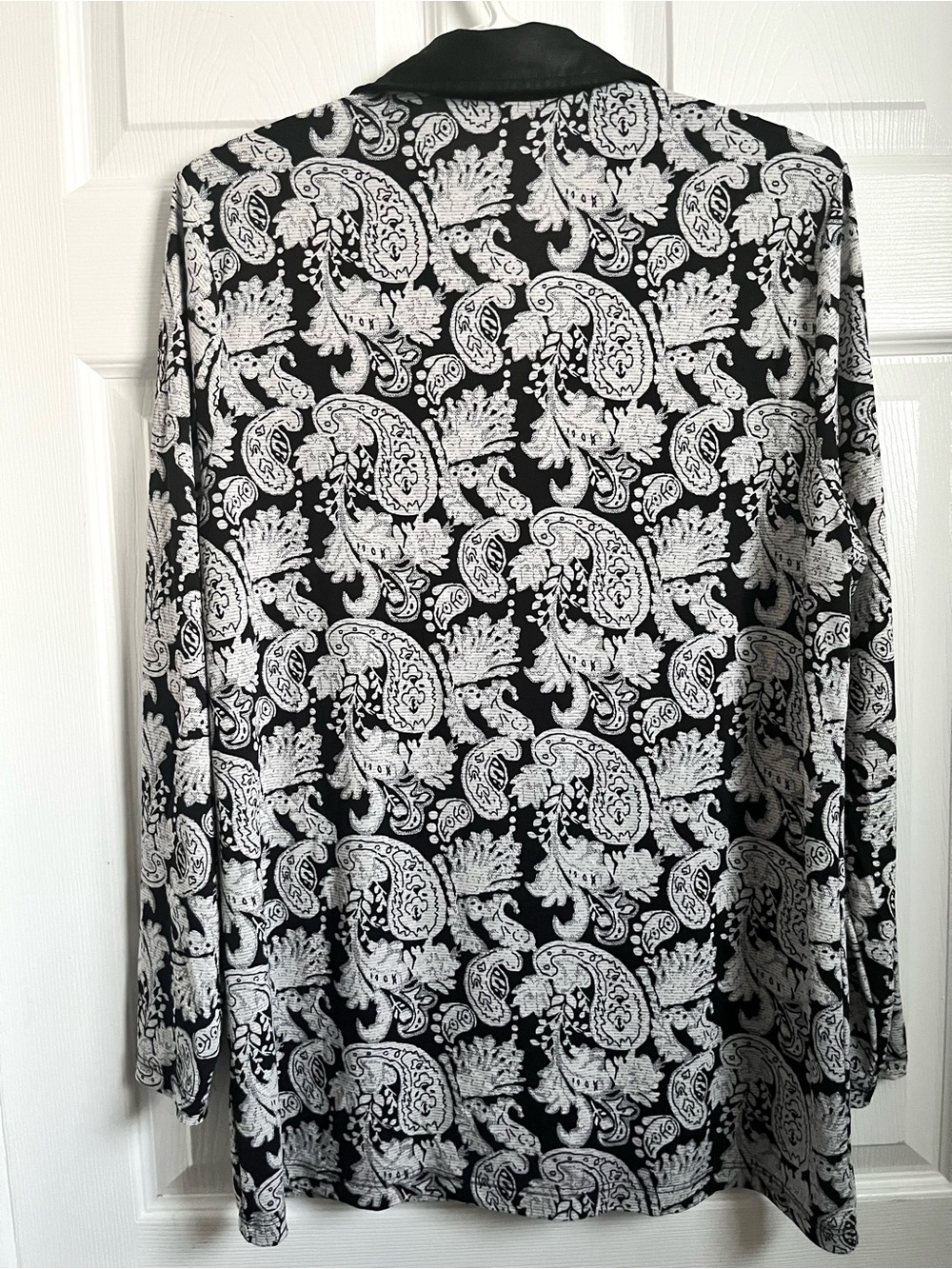 Vintage Y2K Le Grenier Paisley Blouse Top Large Whimsigoth Dark Boho Retro black - Picture 3 of 5